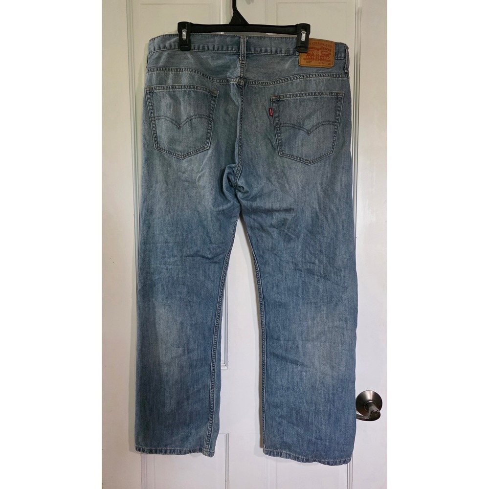 Levis 569 Loose Straight Leg Jeans Light Wash Blue Denim 34x30 00569-0094